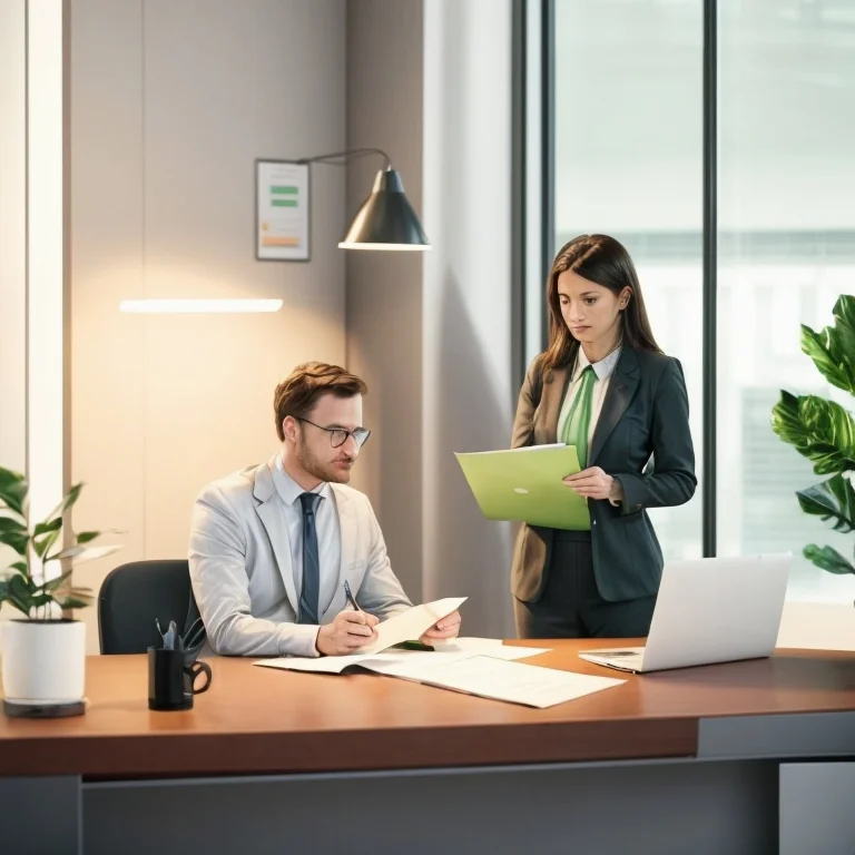 Team bei Vertragsbesprechung